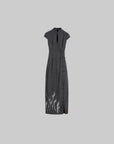 DOINDULGE Mandarin Collar Cheongsam Maxi Dress