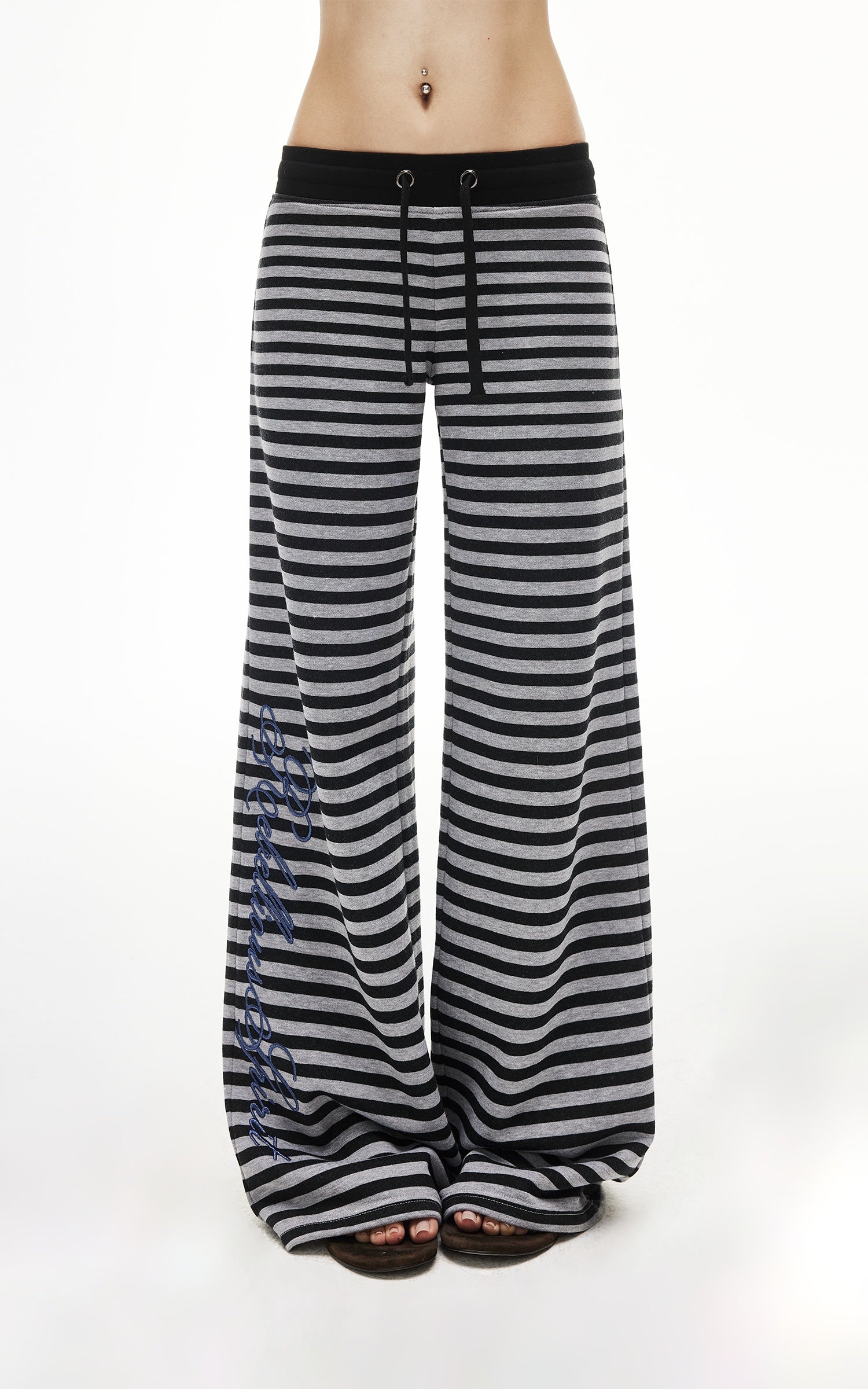 IAMXIAA Layered Camisole &amp; Striped Wide-Leg Pants Set