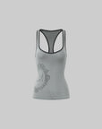 Rase Le Sol Contrast Frame Print Ribbed Fitted Top - PINKPARKS