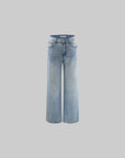ROVENTE Vintage Washed Low-Rise Straight Leg Jeans
