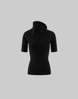 0122stepll High Neck Short Sleeve Knit Top