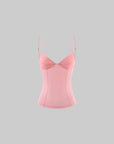 Rase le sol Sculpted Camisole & Slogan Embroidered Wide-Leg Shorts Set