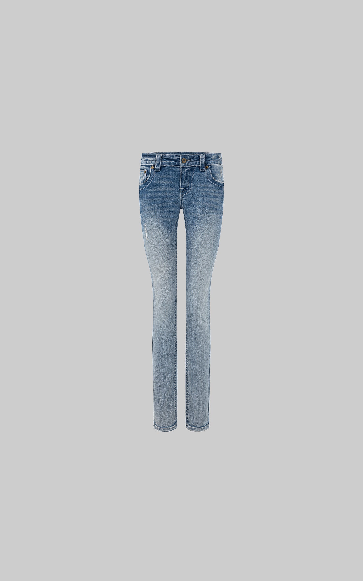 IAMXIAA Low-Rise Washed Skinny Denim Pants