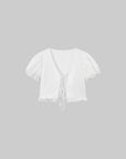 ROVENTE Ruched Tie-Front Top & Frill Mini Skirt Set - PINKPARKS