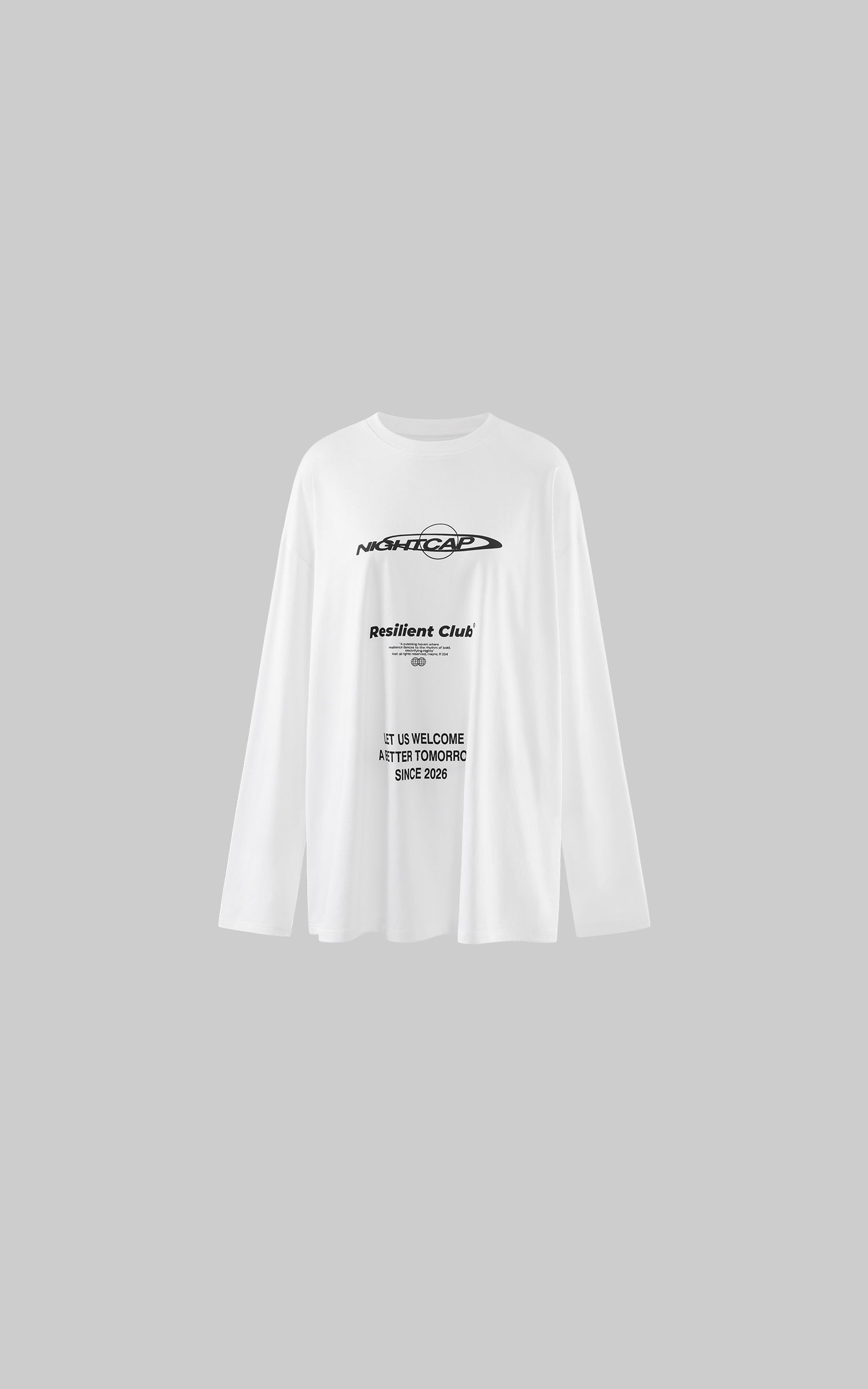 0122stepll T-shirt à manches longues oversize Resilient Club avec motif graphique