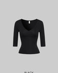 IAMXIAA V-Neck T-Shirt & Flared Pants Set