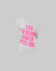 IAMXIAA Off-Shoulder Graphic Slouch Tee