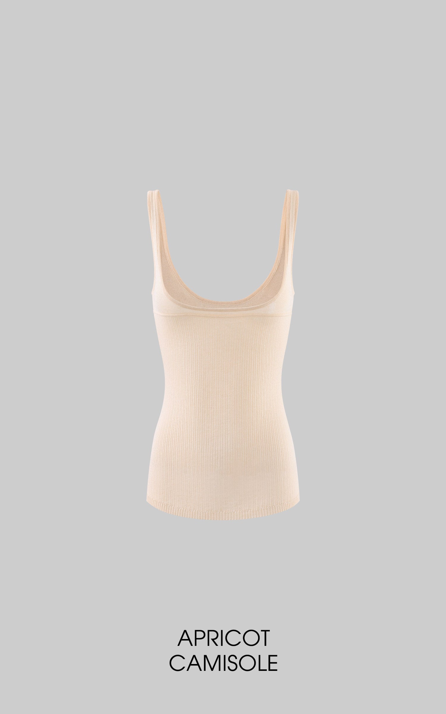 Rase le sol Apricot Lace-Layered Tie-Front Knit Camisole Set
