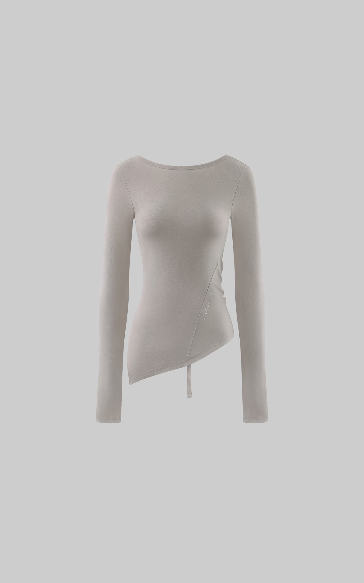 WARDEN EDGE Asymmetric Draped Long Sleeve Top
