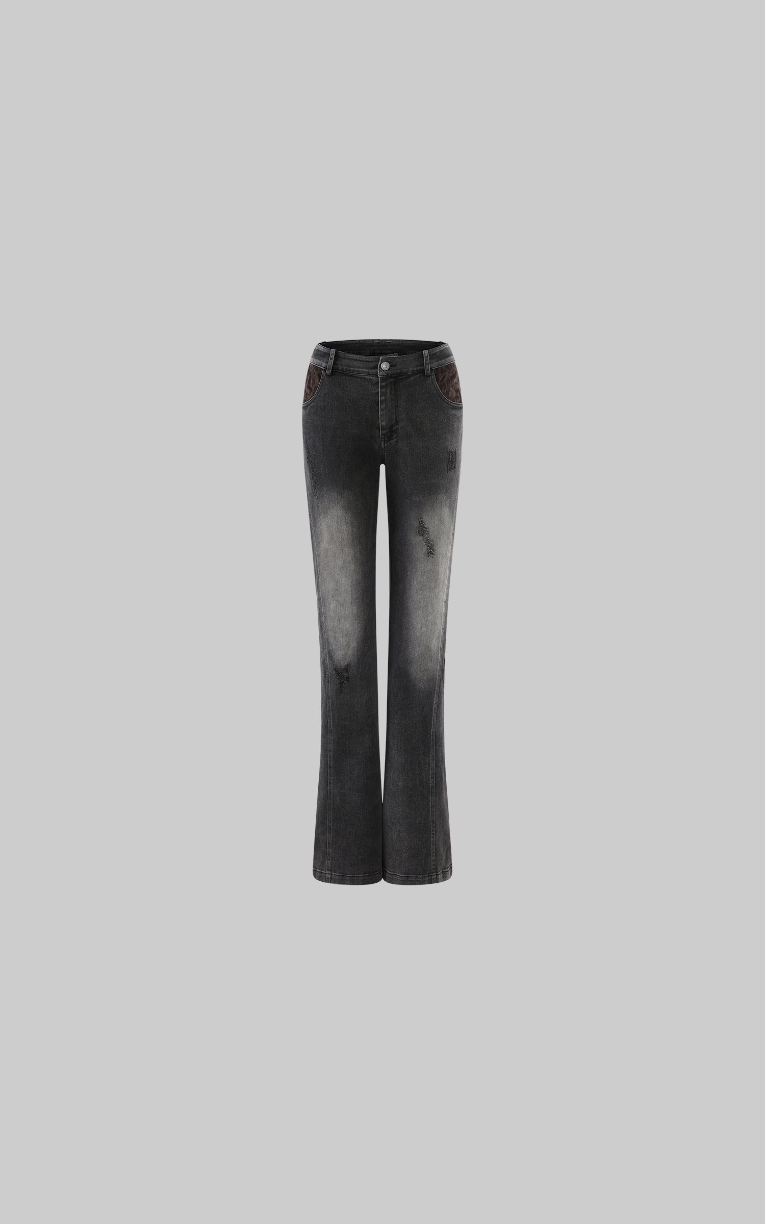 Rase le sol Distressed Low-Rise Flare Jeans