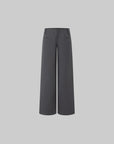 IAMXIAA Low-Rise Tailored Extra Wide-Leg Pants with Minimal Welt Pocket Details
