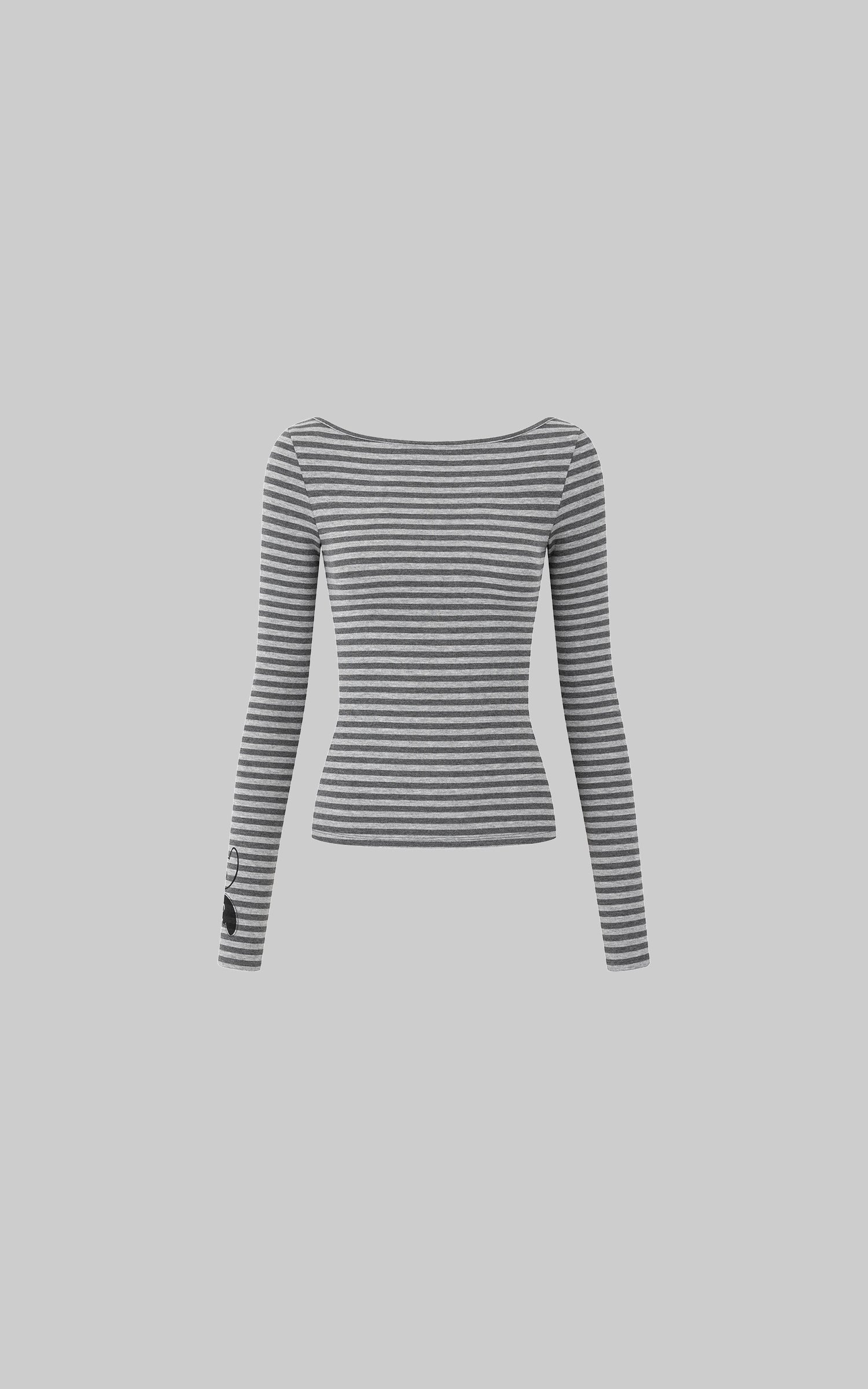 IAMXIAA T-shirt à manches longues rayé avec dos ouvert