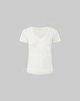IAMXIAA T-shirt transparent à col en V avec poche