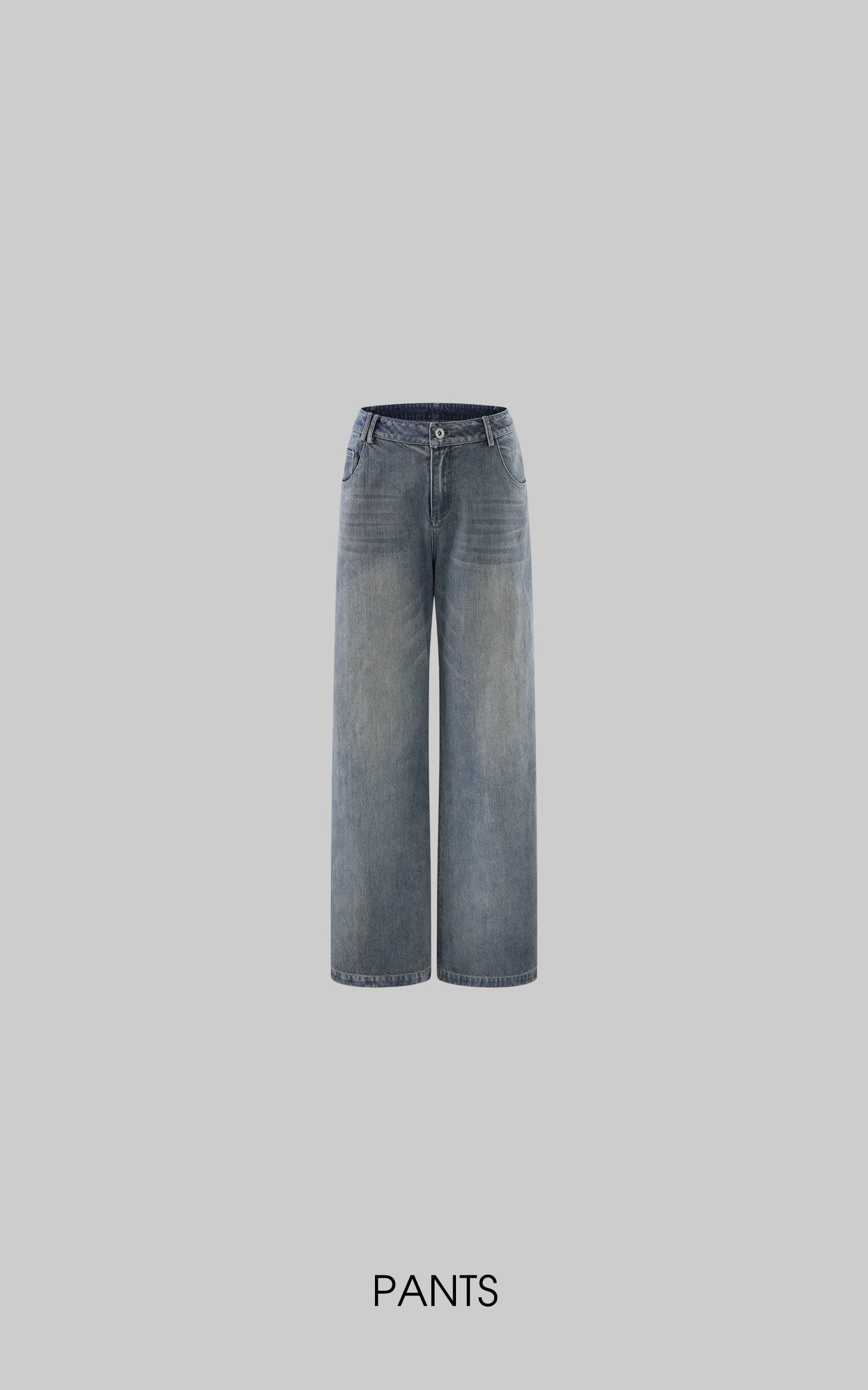 Rase le sol Veste en jean délavée &amp; Ensemble pantalon large