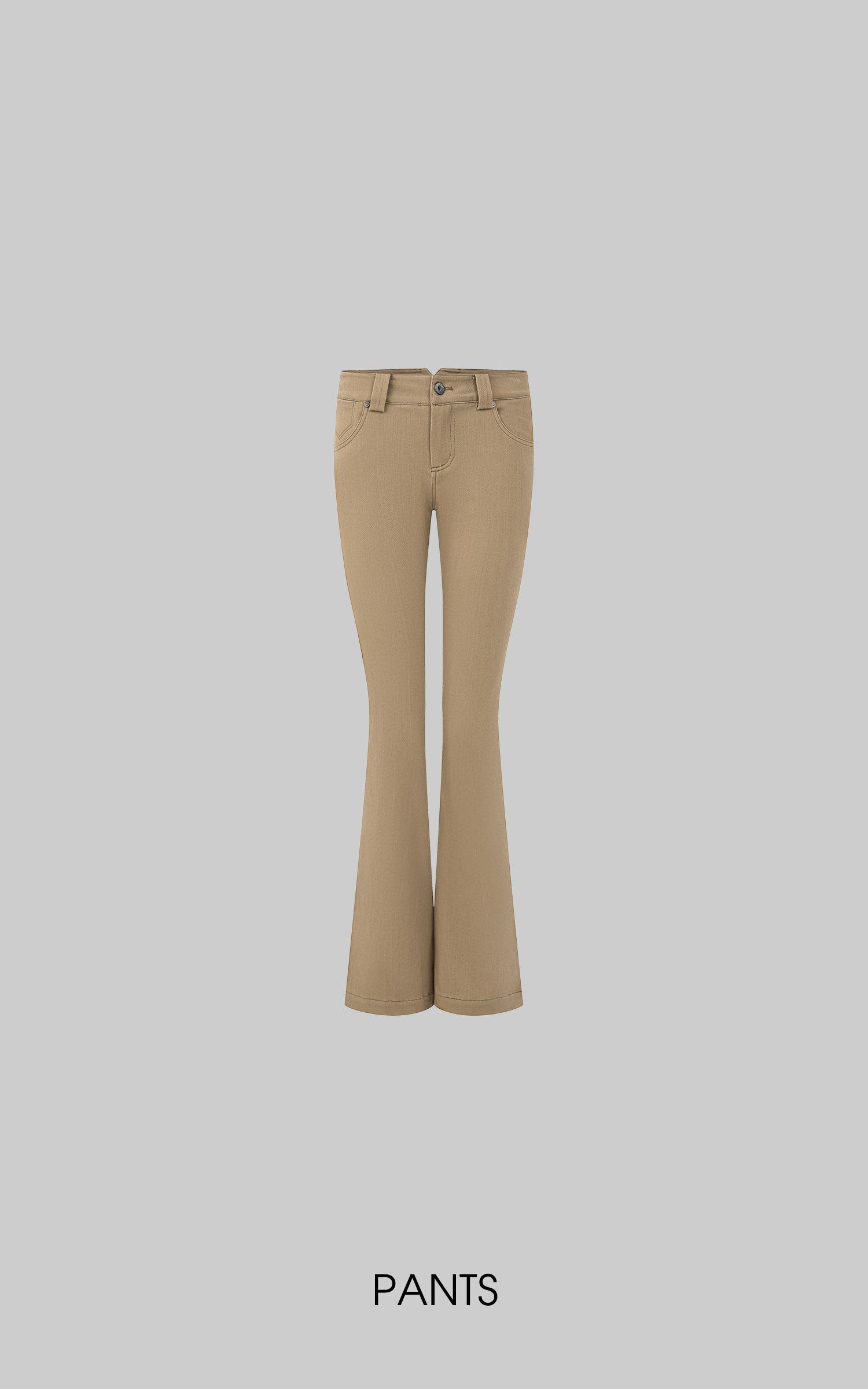 IAMXIAA Pantalon Taille Basse Coupe Slim Évasée