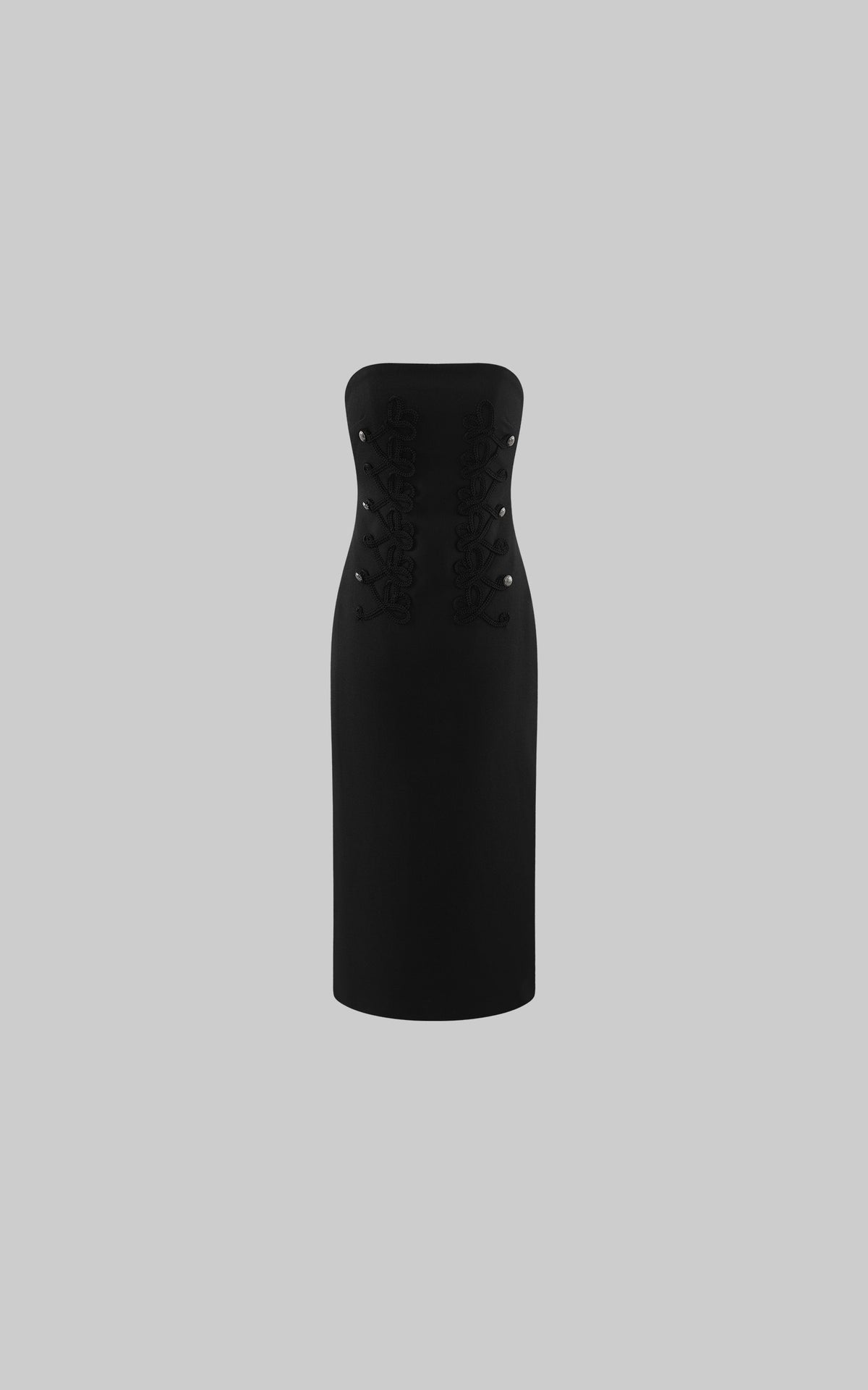 Hydrae Robe midi bustier inspirée du corset avec détails lacés brodés