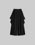 DOINDULGE Oversized Pleated Draped Wide-Leg Pants