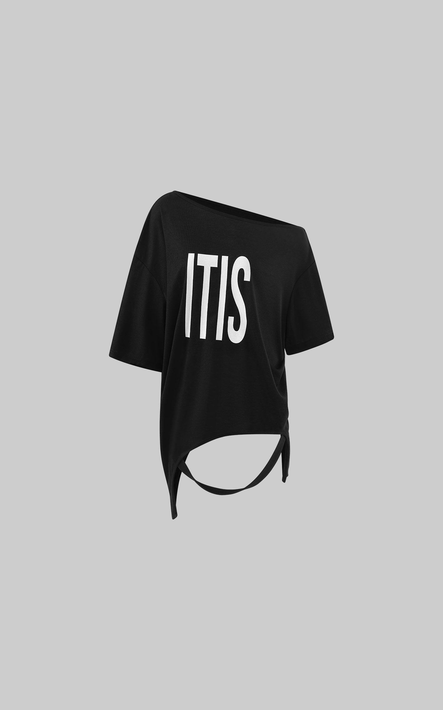 WARDEN EDGE Oversized Asymmetric Graphic T-Shirt