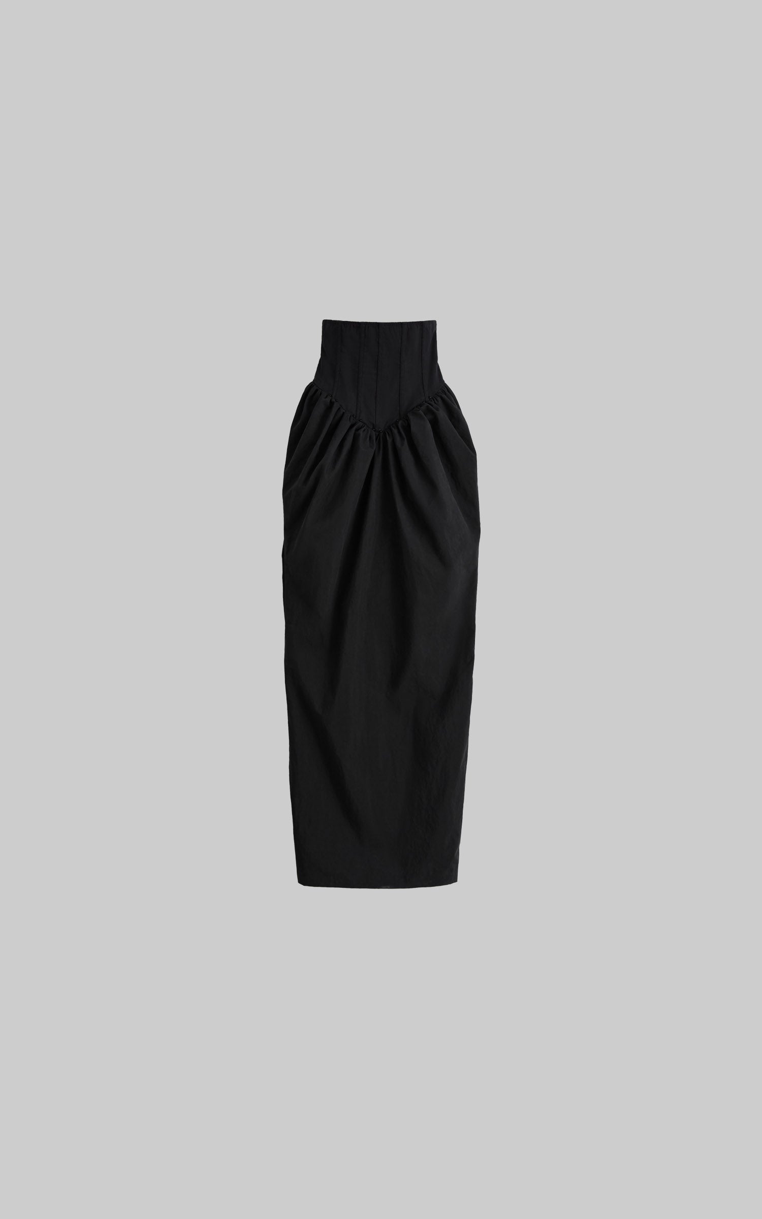DOINDULGE Corset Waist Gathered Maxi Skirt
