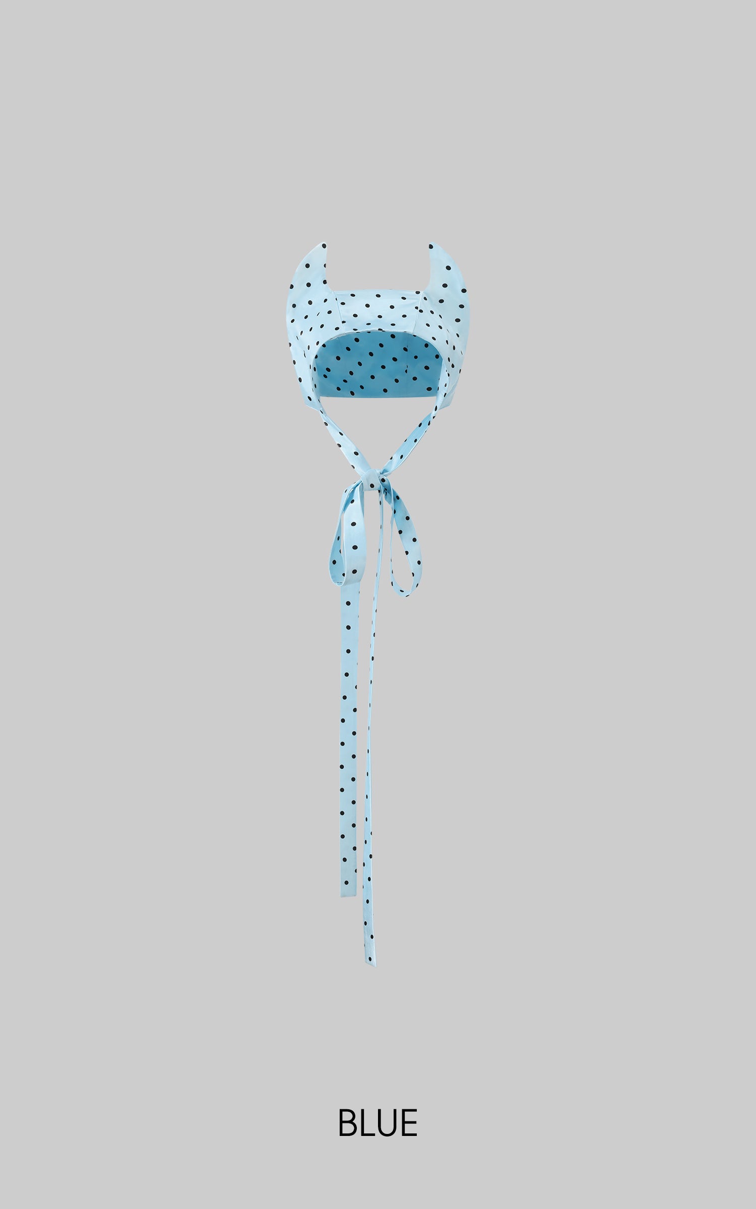 Rase le sol Polka-Dot Satin Little Devil Tie Bonnet - PINKPARKS