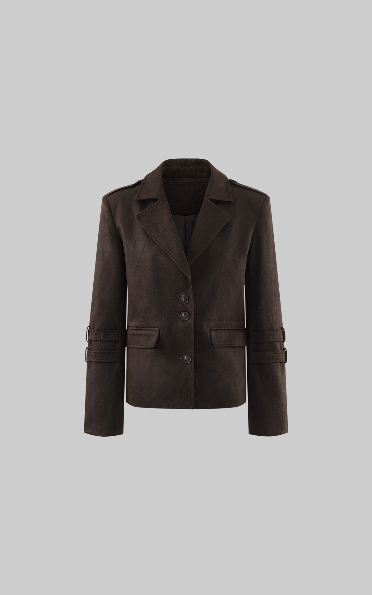 Rase le sol Harness-Sleeve Tailored Wool Jacket