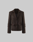 Rase le sol Harness-Sleeve Tailored Wool Jacket