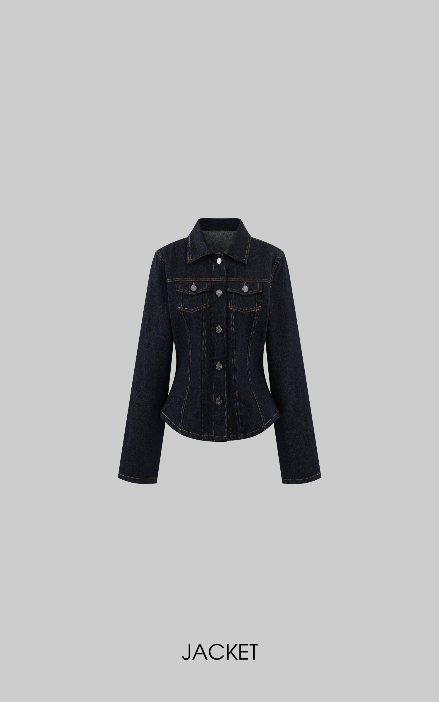 0122stepll Veste en jean sculptée &amp; Ensemble jean droit taille basse