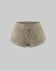 WARDEN EDGE Mini-jupe à taille repliée avec cordon Short