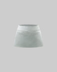 Hydrae Satin Low Rise Mini Skirt with Sculpted Waistband and Minimalist Silhouette