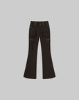 Low pixel High-Waist Multi-Pocket Flared Cargo Pants