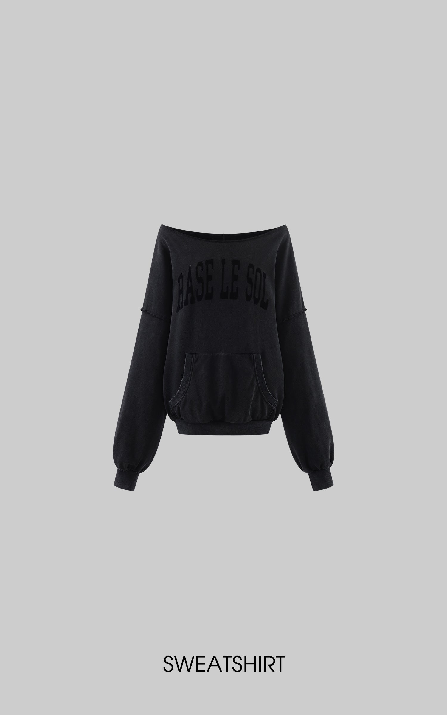 Rase le sol Deconstructed Wide-Neck Sweatshirt &amp; Micro Shorts Set