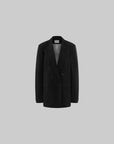 0122stepll Oversized Pinstripe Blazer & Wide-Leg Pants Set