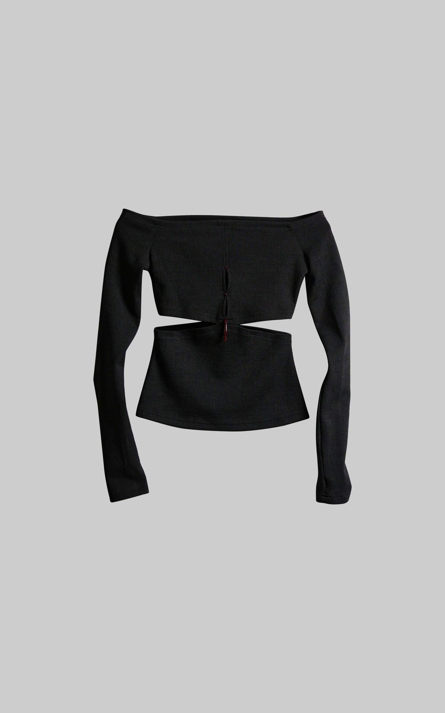 DOINDULGE Off-Shoulder Cutout Top with Bead Details