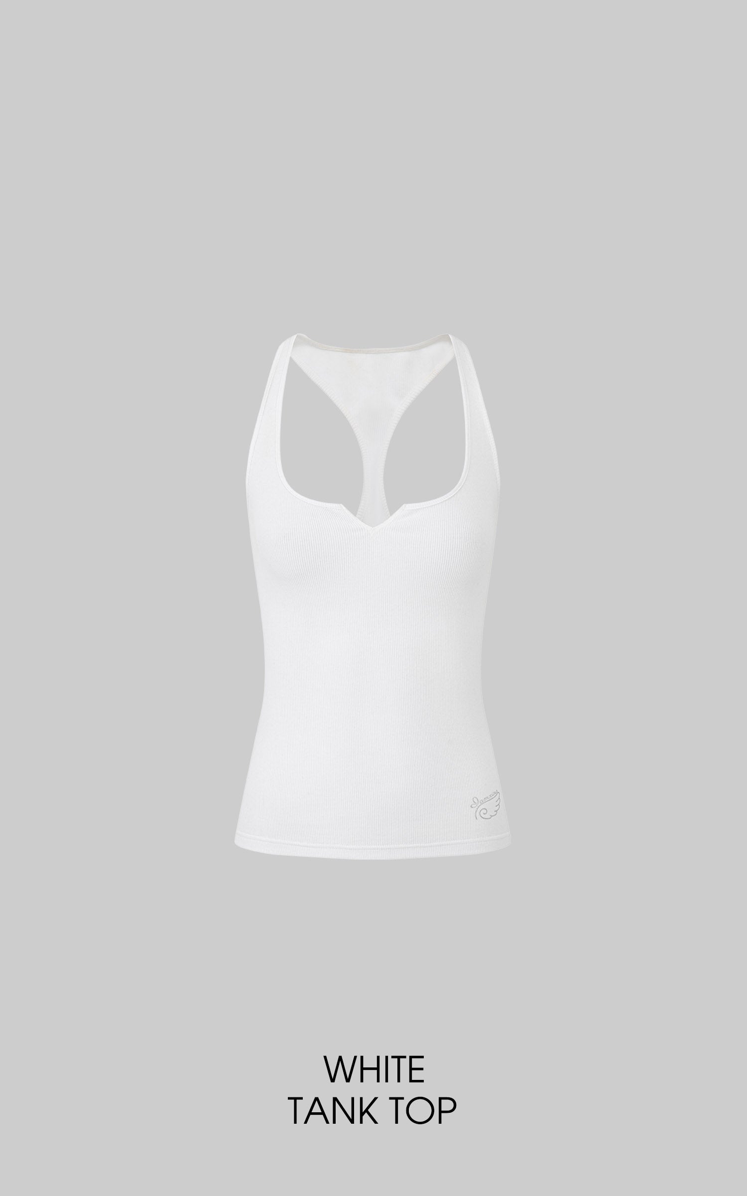 IAMXIAA Angel Logo Ribbed Racerback Tank Top