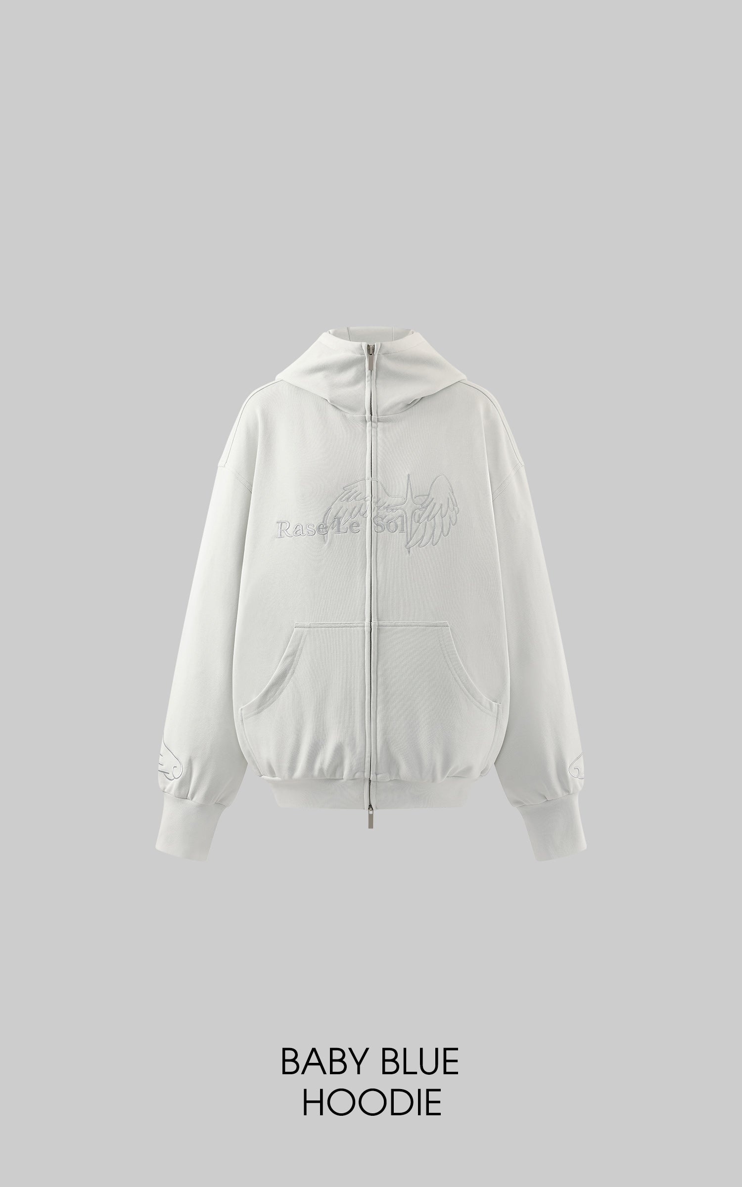 Rase le sol Bunny Ear Hoodie and Wide-Leg Sweatpants Set
