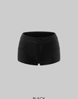 Hydrae Low-Rise Sculpted Micro Shorts with Curved Pocket Seams and Tailored Back Pockets