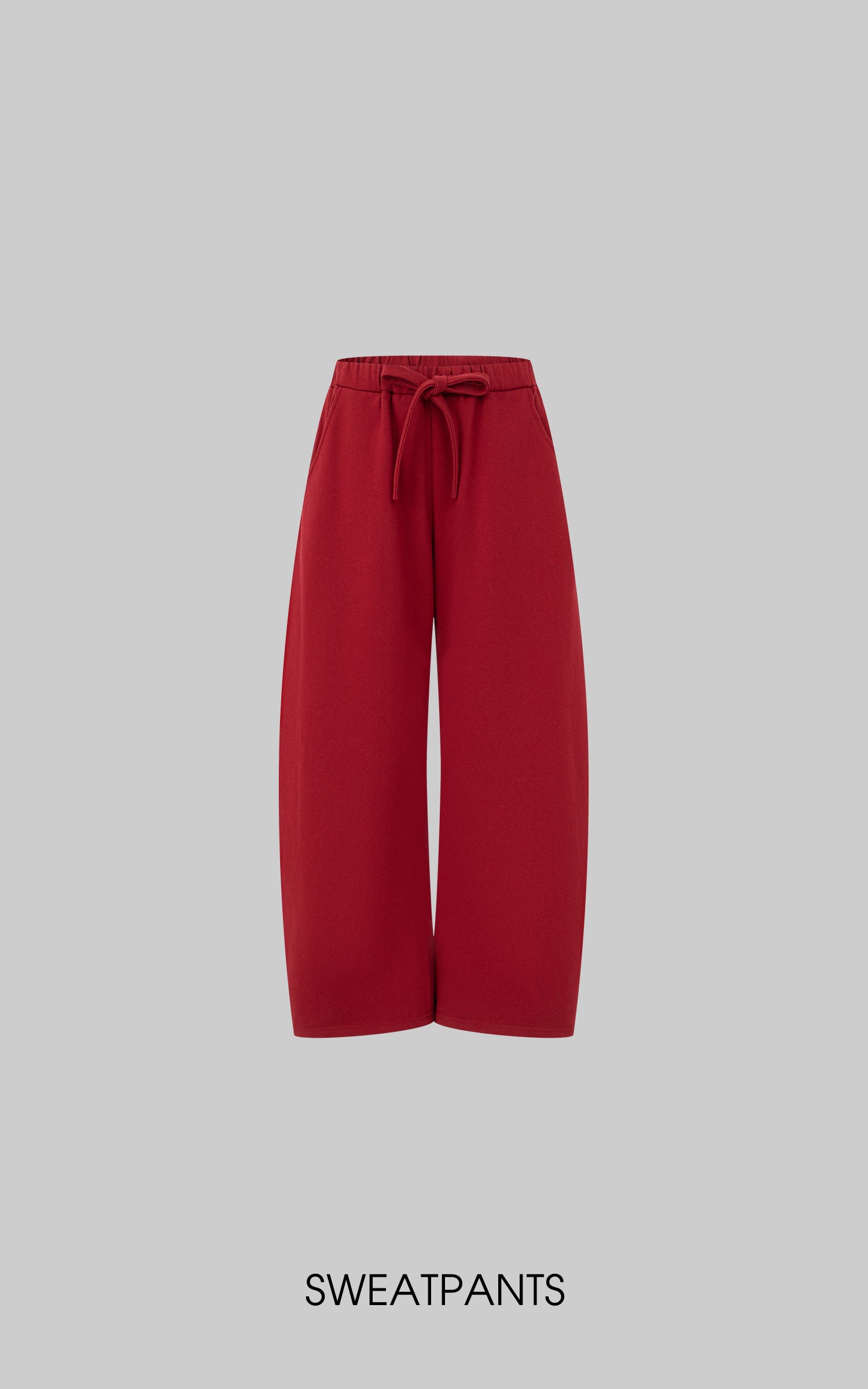 IAMXIAA フェイクファー付きフリースフーディーとワイドレッグスウェットパンツセット