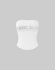 Rase le sol Rhinestone Logo Tube Top - PINKPARKS