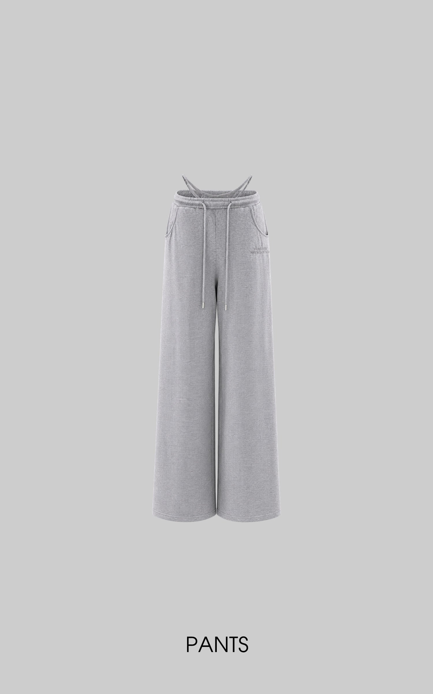 WARDEN EDGE Minimal Lounge Three Piece Set with Zip-Up Hoodie, Striped Cropped Camisole and Wide Leg Sweatpants