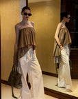 0122stepll Asymmetric Draped One-Shoulder Top