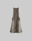 DOINDULGE Draped Pocket Panel Tank Maxi Dress