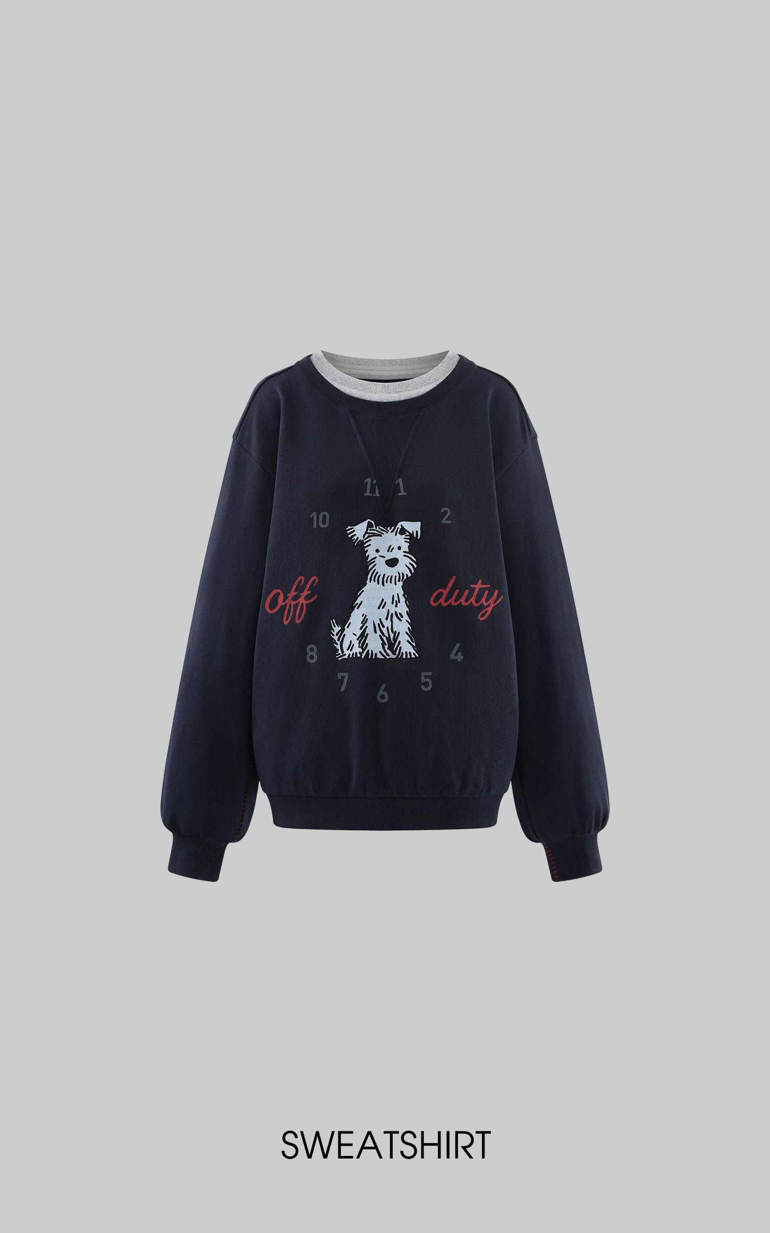 WARDEN EDGE Off Duty Graphic Sweatshirt &amp; Lace Ruffle Mini Skirt Set