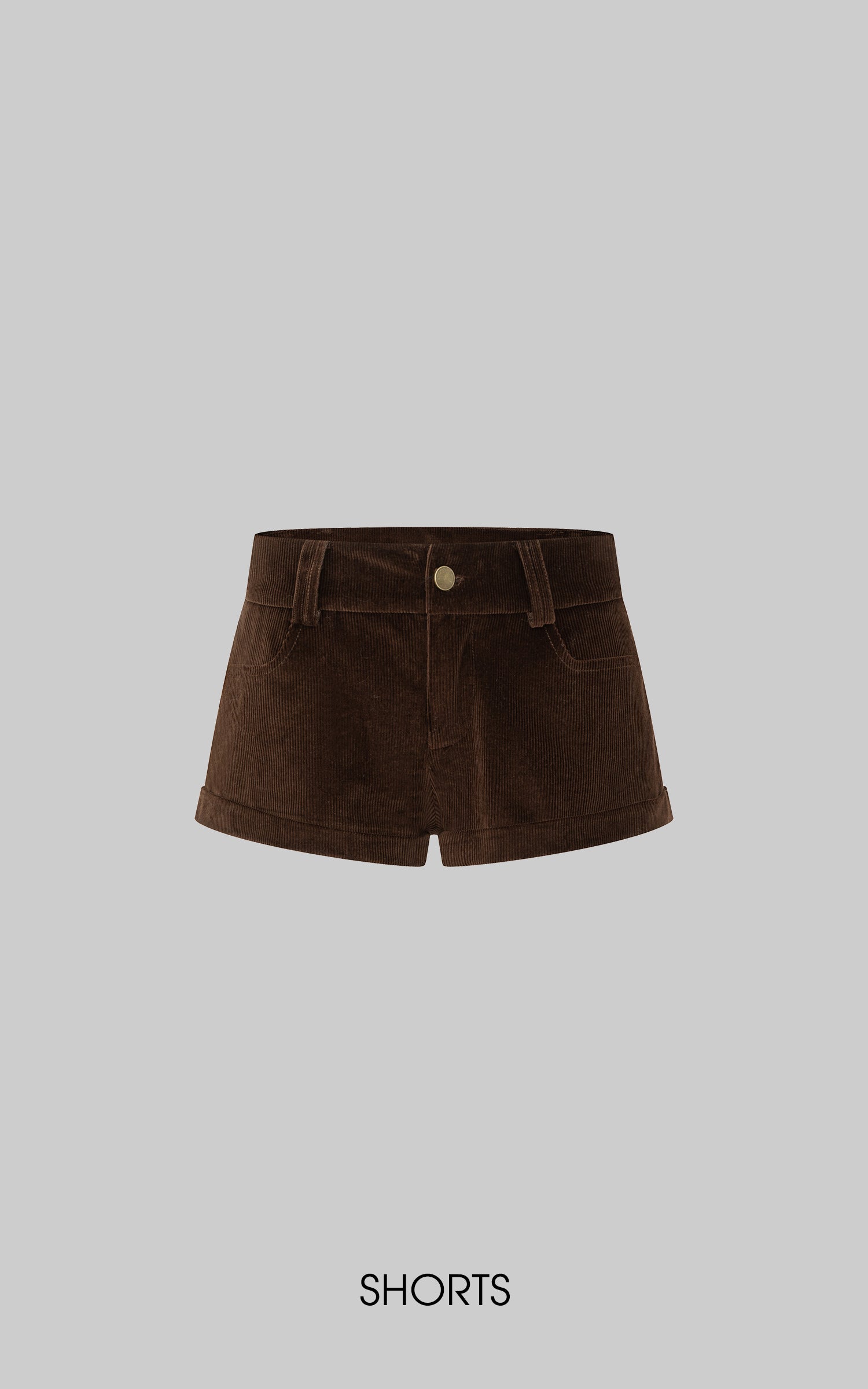 IAMXIAA 코듀로이 퍼 트림 자켓 &amp; 미니 쇼츠 세트