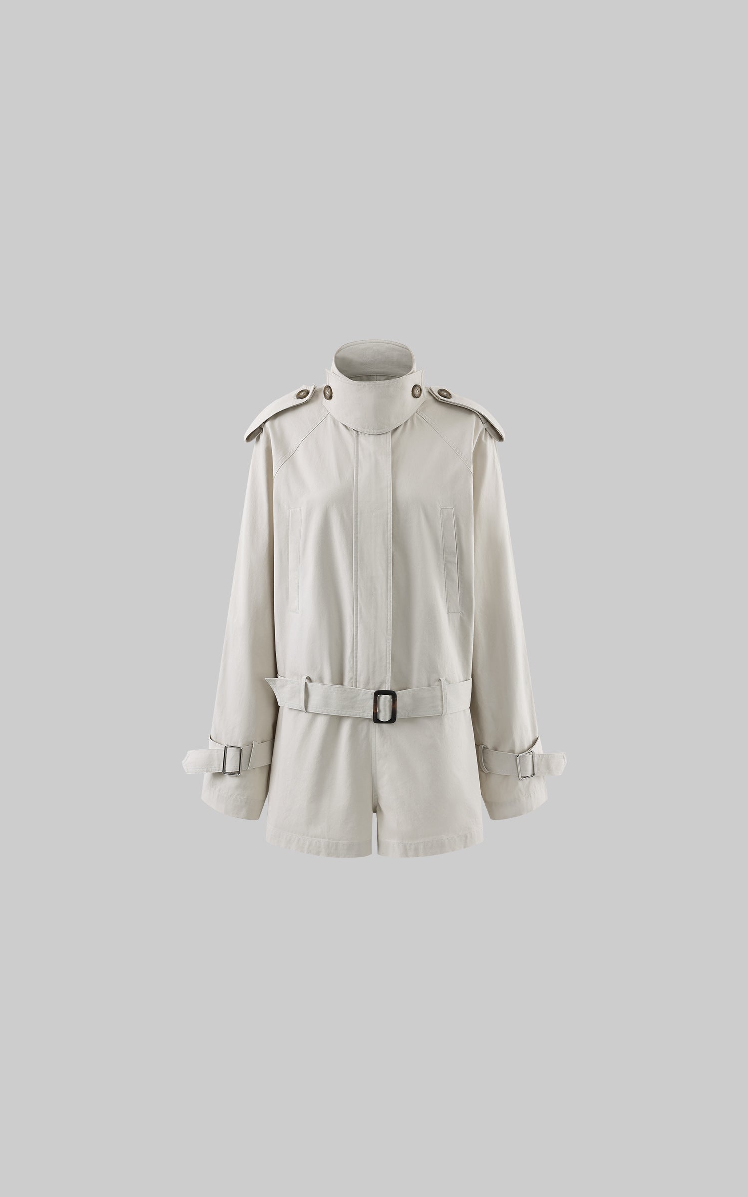 0122stepll Combinaison trench à ceinture