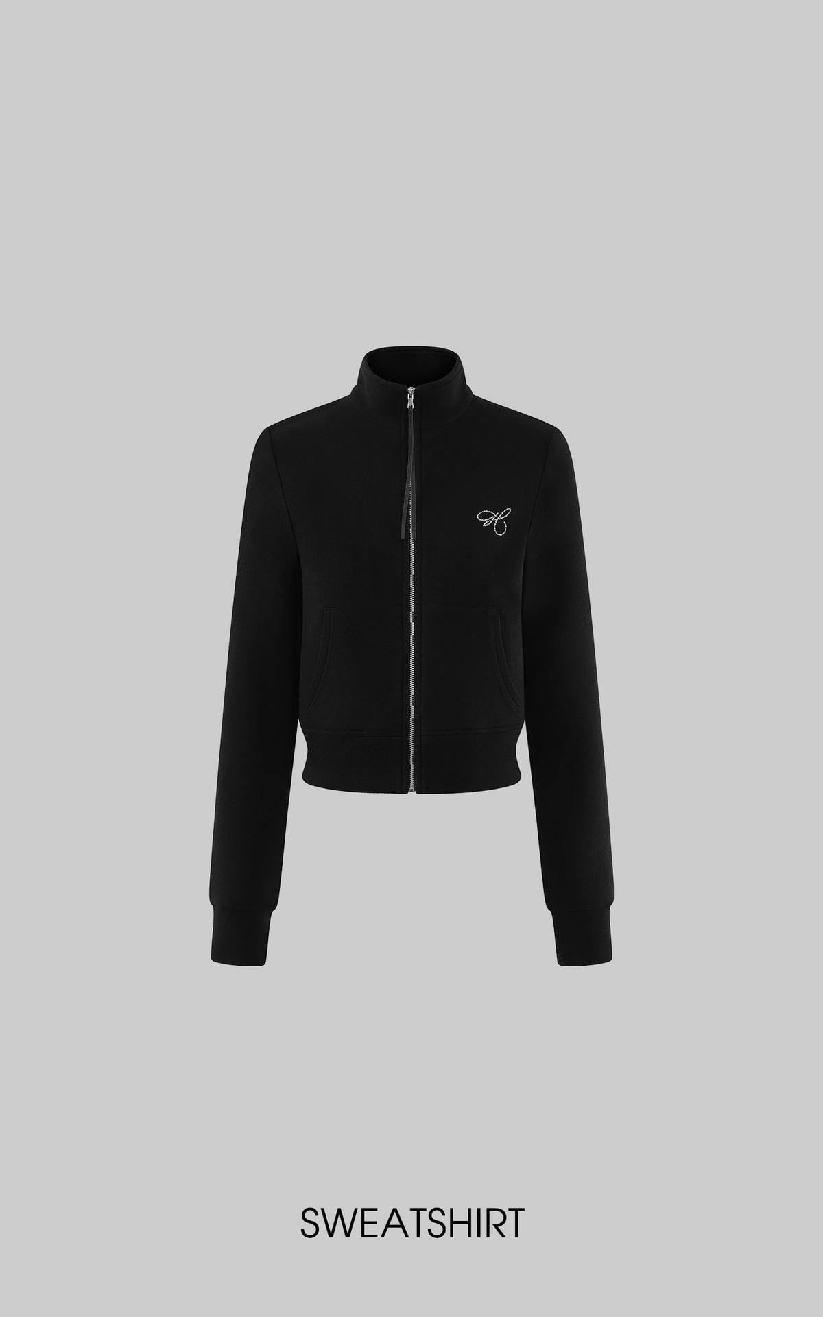 Hydrae Ensemble veste zippée ornée de strass &amp; pantalon large