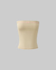 DreamyNerd Velvet Ribbon Trim Tube Top - PINKPARKS