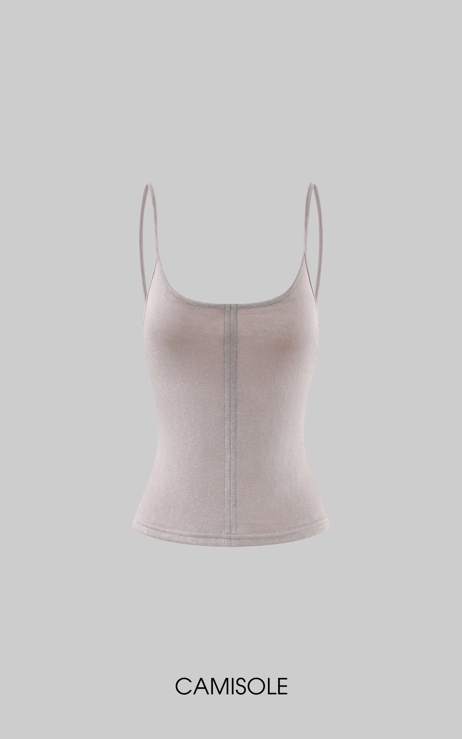 Hydrae Soft Sheer Knit Camisole &amp; Low-Rise Floor-Length Column Skirt Two-Piece Set