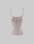 Hydrae Soft Sheer Knit Camisole & Low-Rise Floor-Length Column Skirt Two-Piece Set