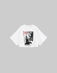 WARDEN EDGE Distressed Portrait Graphic Oversized Cropped Tee - PINKPARKS