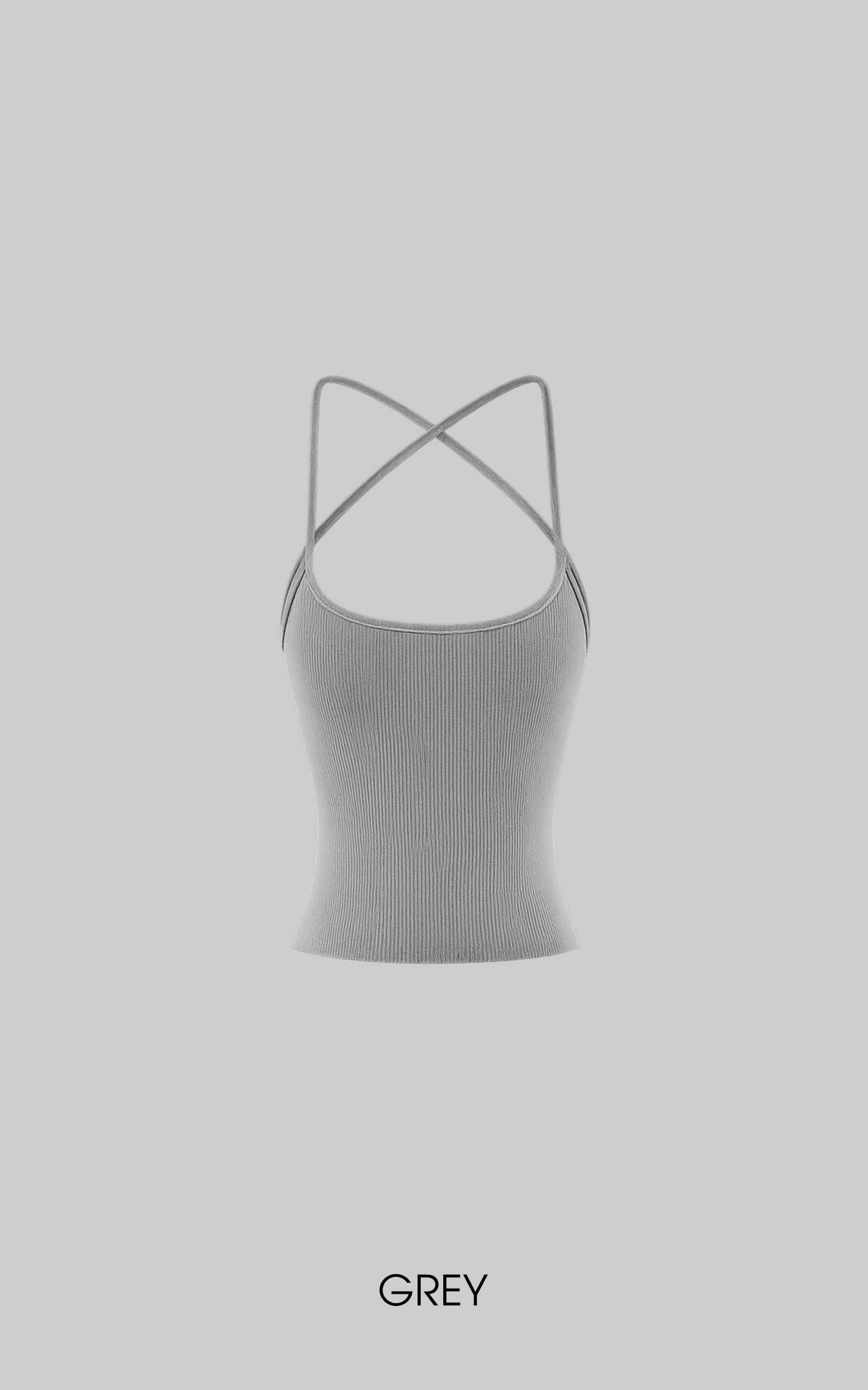 0122stepll Cross Back Lace-Up Camisole